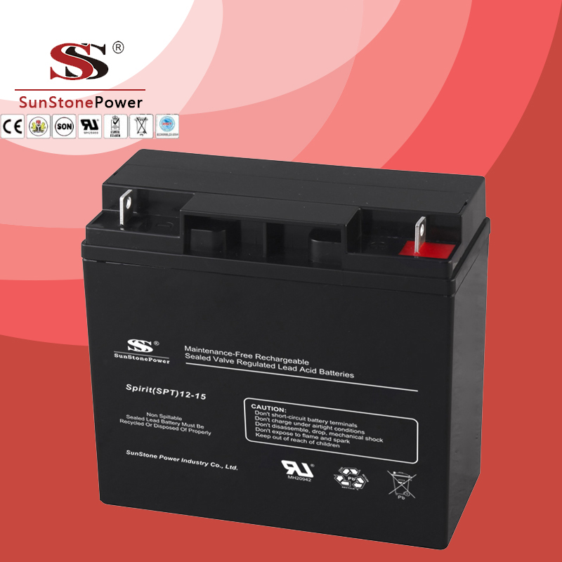  SPT Series 12V15AH Sealed Maintenance Free VRLA/SLA AGM Battery for UPS