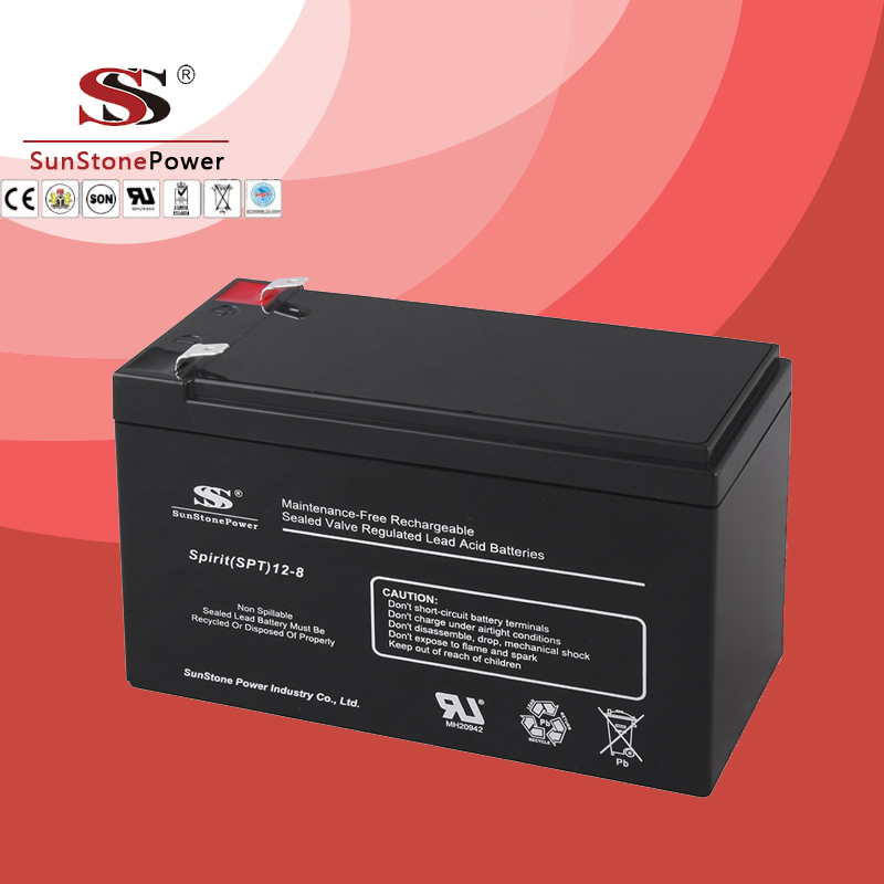  SPT Series 12V8AH Sealed Maintenance Free VRLA/SLA AGM Battery for UPS