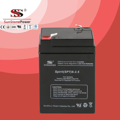  SPT Series 6V2.5AH Sealed Maintenance Free VRLA/SLA AGM Battery for UPS