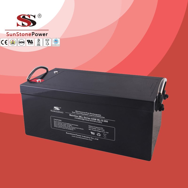 Solar Battery Deep Cycle Battery 12v 260ah AGM Lead Acid Battery