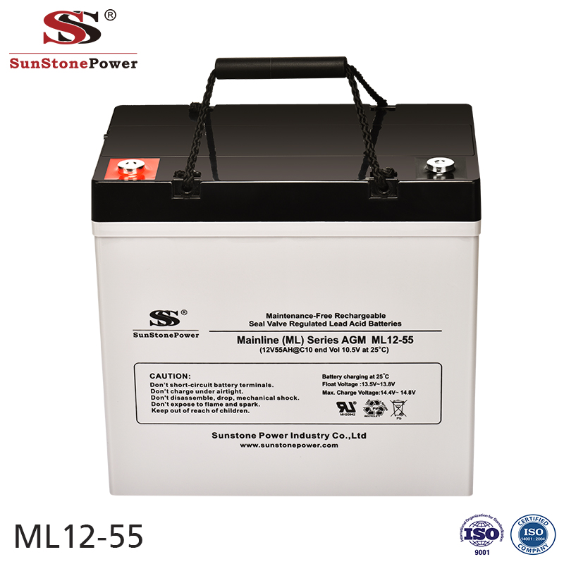 Sunstone Power 12V 55AH Deep Cycle Valve Regulated Lead Acid Battery